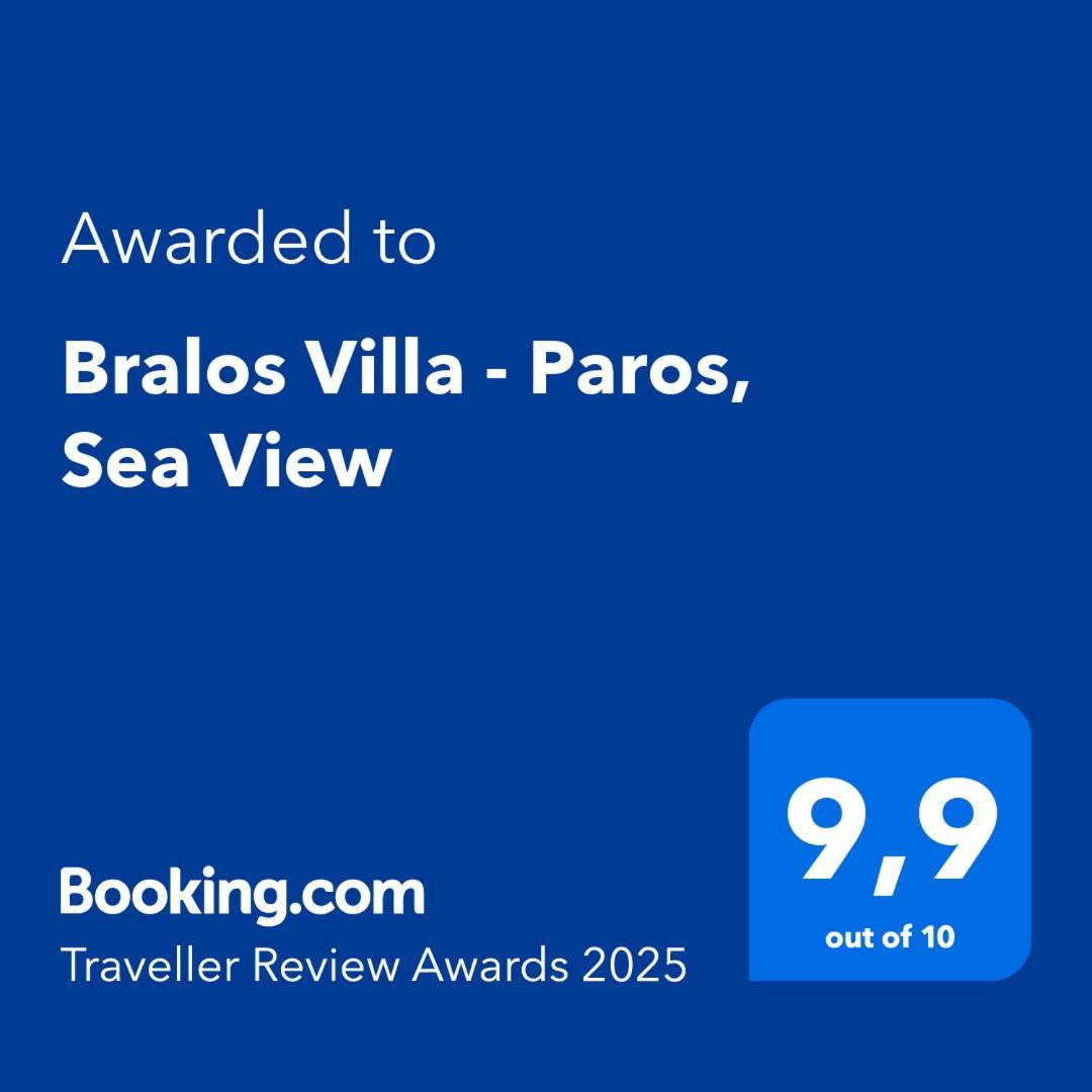 Bralos Villa - Paros, Sea View Kostos Εξωτερικό φωτογραφία